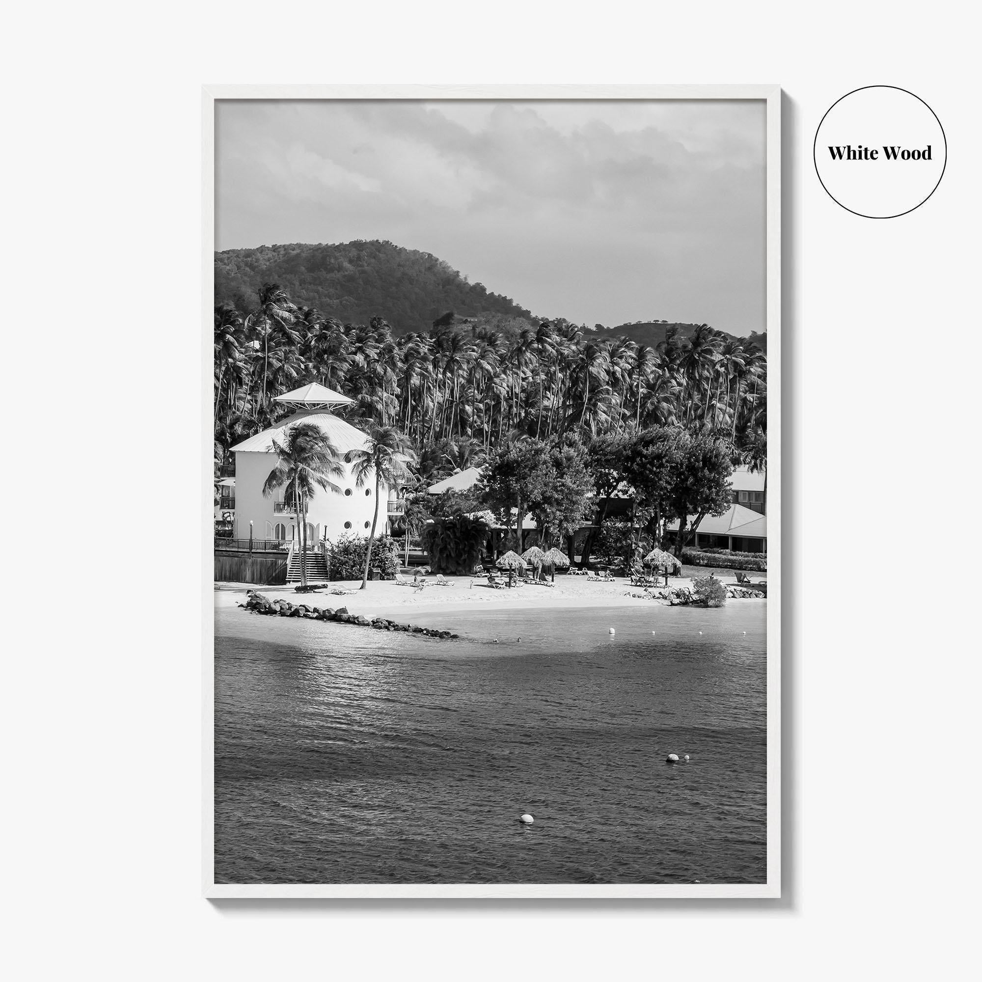 Martinique Black and White Fine Art Photo Print, Caribbean French Antilles Poster