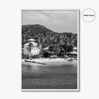 Martinique Black and White Fine Art Photo Print, Caribbean French Antilles Poster