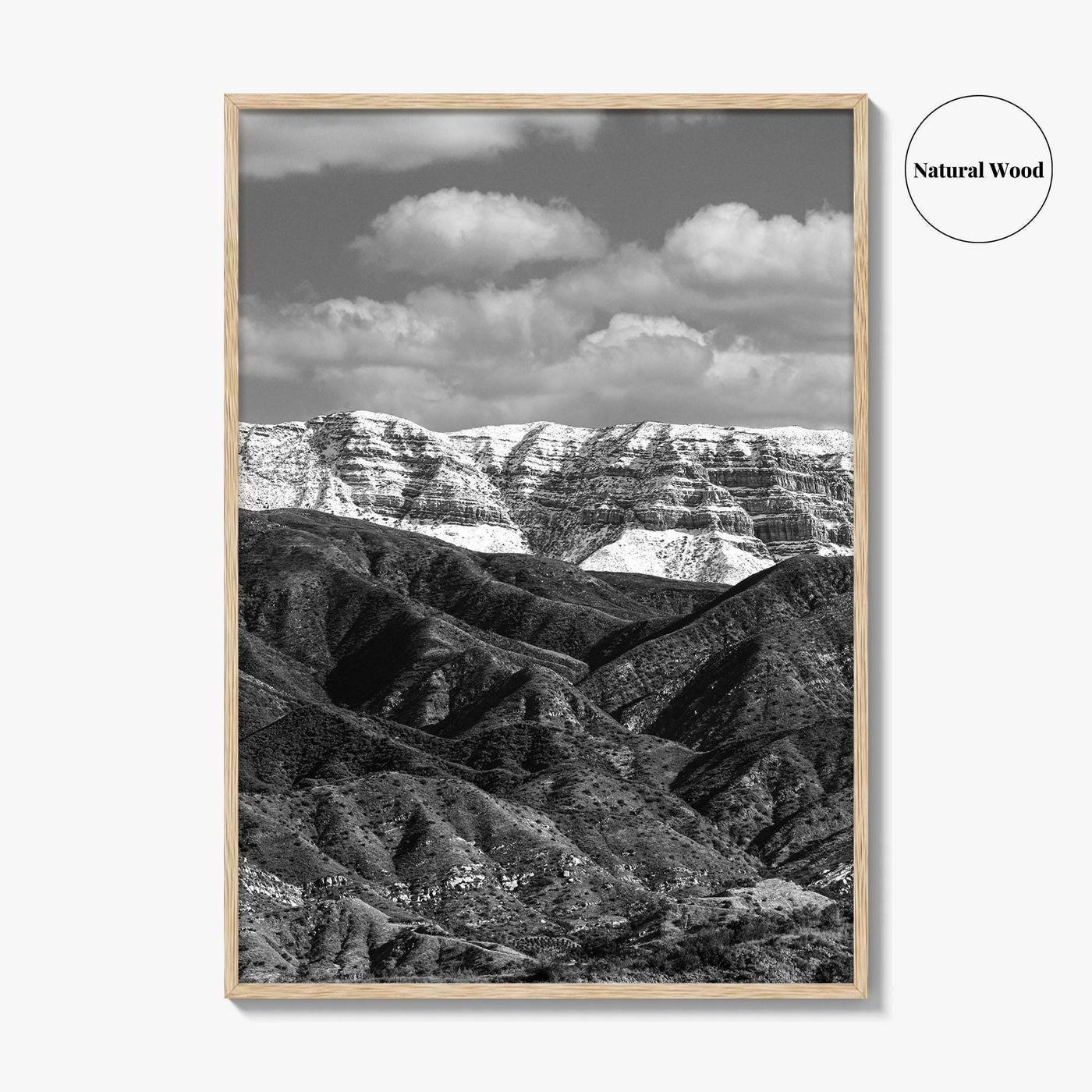 Ojai Black and White Fine Art Photo Print, Topa Topa Bluffs, California Poster