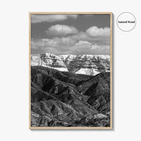 Ojai Black and White Fine Art Photo Print, Topa Topa Bluffs, California Poster