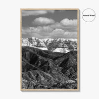 Ojai Black and White Fine Art Photo Print, Topa Topa Bluffs, California Poster
