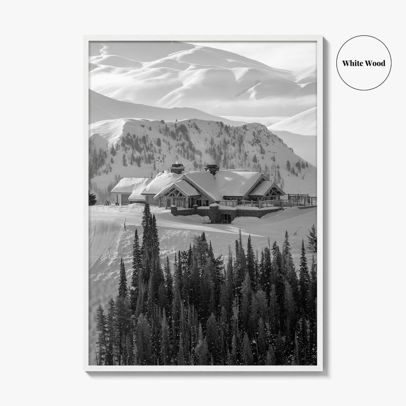 Sun Valley Black and White Fine Art Photo Print, Idaho, Ketchum, USA Wall Decor