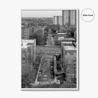 The Bronx Black and White Fine Art Photo Print, Spuyten Duyvil Aerial, NYC Poster
