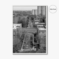 The Bronx Black and White Fine Art Photo Print, Spuyten Duyvil Aerial, NYC Poster