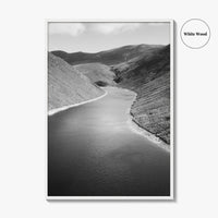 Northern Ireland Black and White Fine Art Photo Print, Mourne Mountains Silent Valley Poster