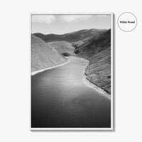 Northern Ireland Black and White Fine Art Photo Print, Mourne Mountains Silent Valley Poster