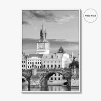 Prague Black and White Fine Art Photo Print, Charles Bridge, Czech Republic, Praha, Poster