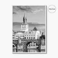Prague Black and White Fine Art Photo Print, Charles Bridge, Czech Republic, Praha, Poster