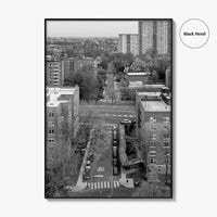 The Bronx Black and White Fine Art Photo Print, Spuyten Duyvil Aerial, NYC Poster