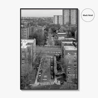 The Bronx Black and White Fine Art Photo Print, Spuyten Duyvil Aerial, NYC Poster