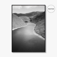 Northern Ireland Black and White Fine Art Photo Print, Mourne Mountains Silent Valley Poster