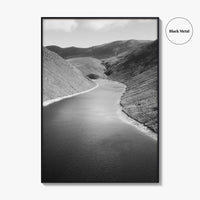 Northern Ireland Black and White Fine Art Photo Print, Mourne Mountains Silent Valley Poster