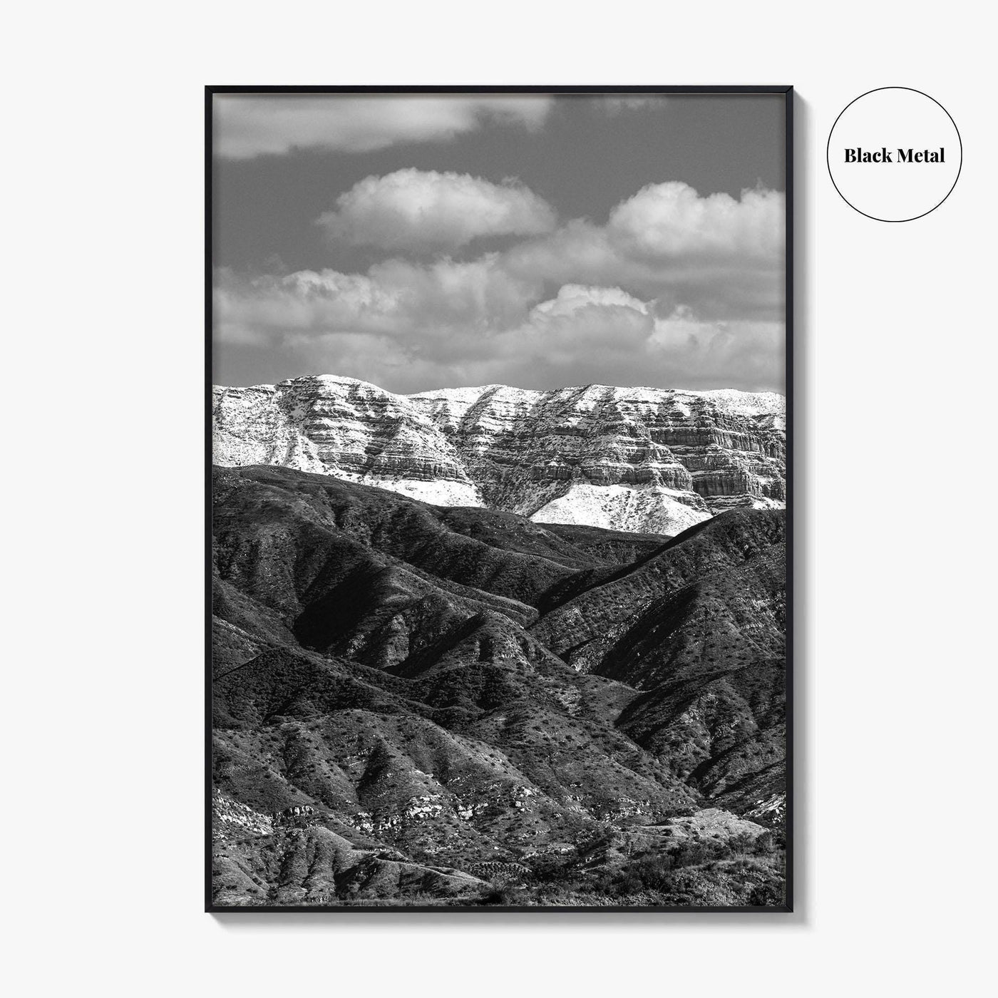 Ojai Black and White Fine Art Photo Print, Topa Topa Bluffs, California Poster