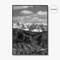 Ojai Black and White Fine Art Photo Print, Topa Topa Bluffs, California Poster