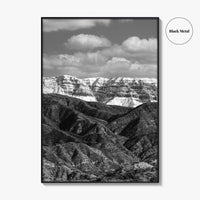 Ojai Black and White Fine Art Photo Print, Topa Topa Bluffs, California Poster