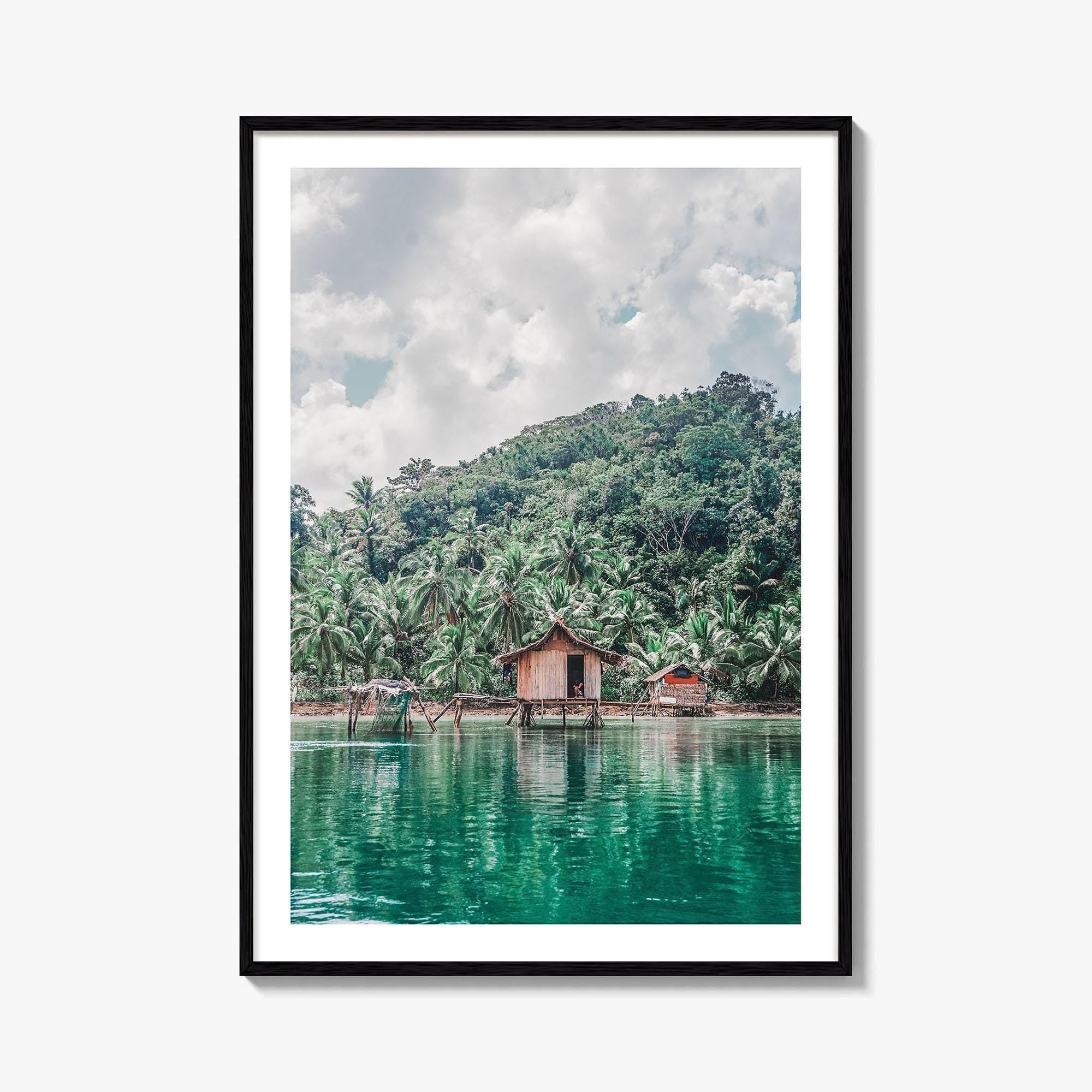 Siargao Island Philippines Fine Art Photo Print, Stilt Houses, Mangrove Lagoon Wall Poster