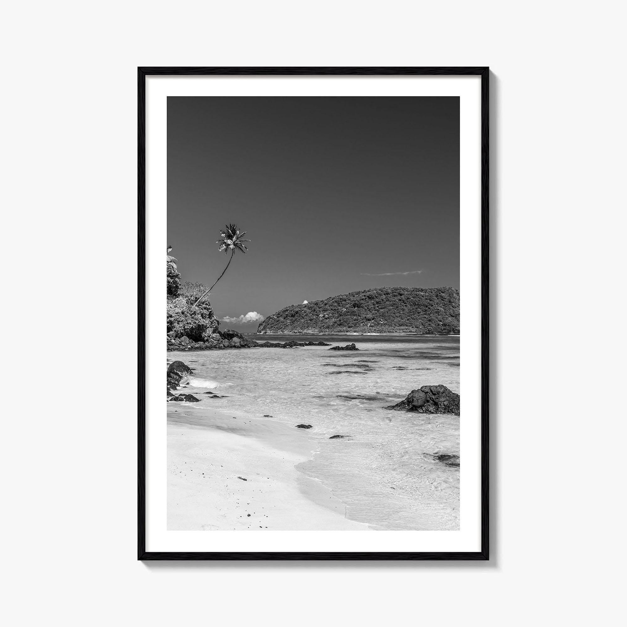 Lalomanu Beach Black and White Fine Art Photo Print, Samoa, Upolu, Wall Poster