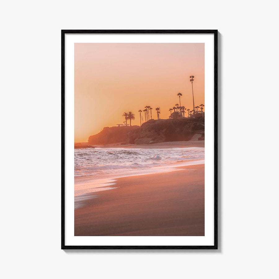 Laguna Beach Golden Fine Art Photo Print, Orange County California, Ocean Waves Wall Decor