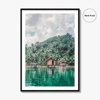Siargao Island Philippines Fine Art Photo Print, Stilt Houses, Mangrove Lagoon Wall Poster