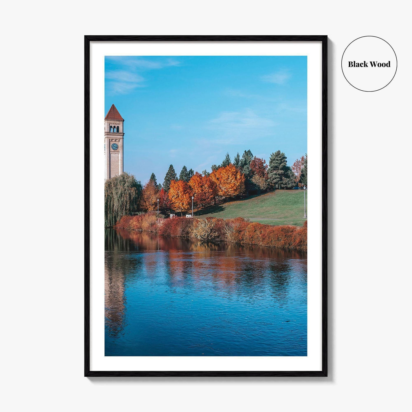 Spokane Fine Art Photo Print, Riverfront Park Clock Tower Spokane River Poster