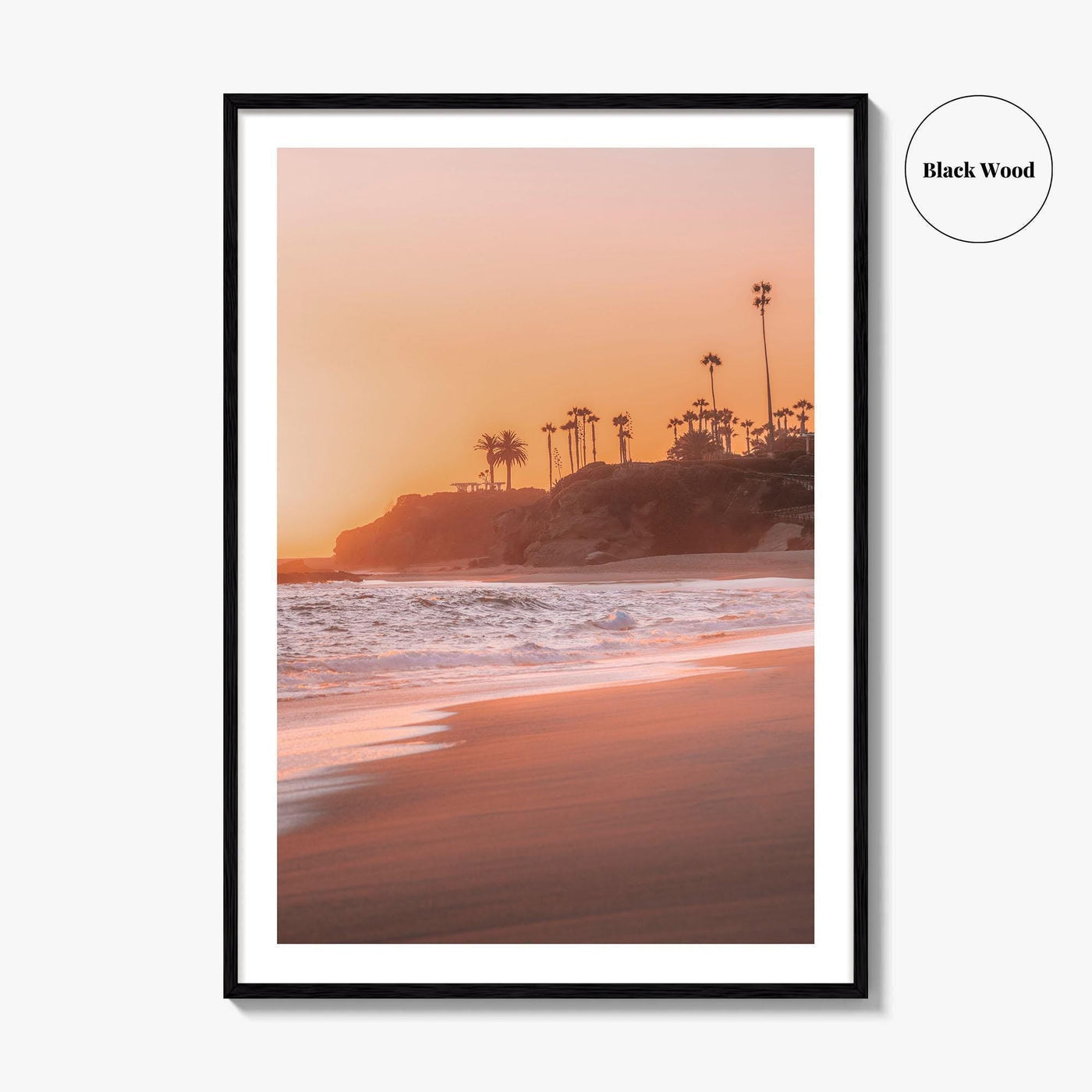 Laguna Beach Golden Fine Art Photo Print, Orange County California, Ocean Waves Wall Decor