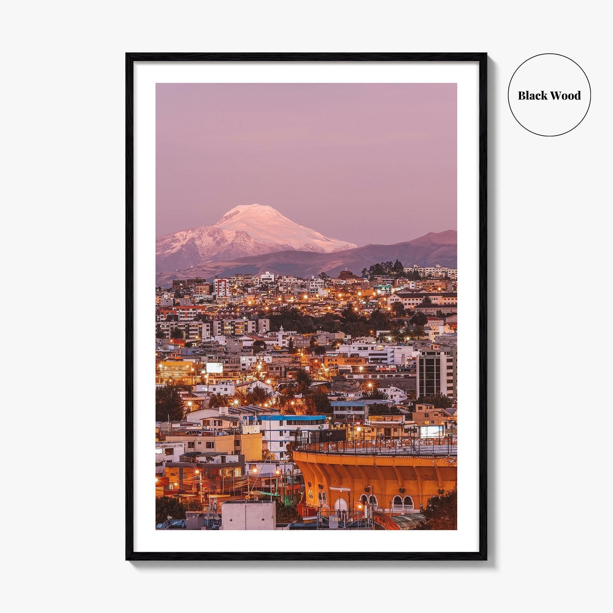 Quito Skyline Fine Art Photo Print, Ecuador, Cayambe Volcano, Wall Poster