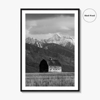 Pablo Montana Black and White Fine Art Photo Print, Mission Valley Barn USA Poster