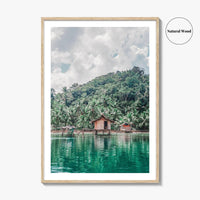 Siargao Island Philippines Fine Art Photo Print, Stilt Houses, Mangrove Lagoon Wall Poster