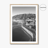 San Sebastian Black and White Fine Art Photo Print, Alderdi Eder Park Spain Poster