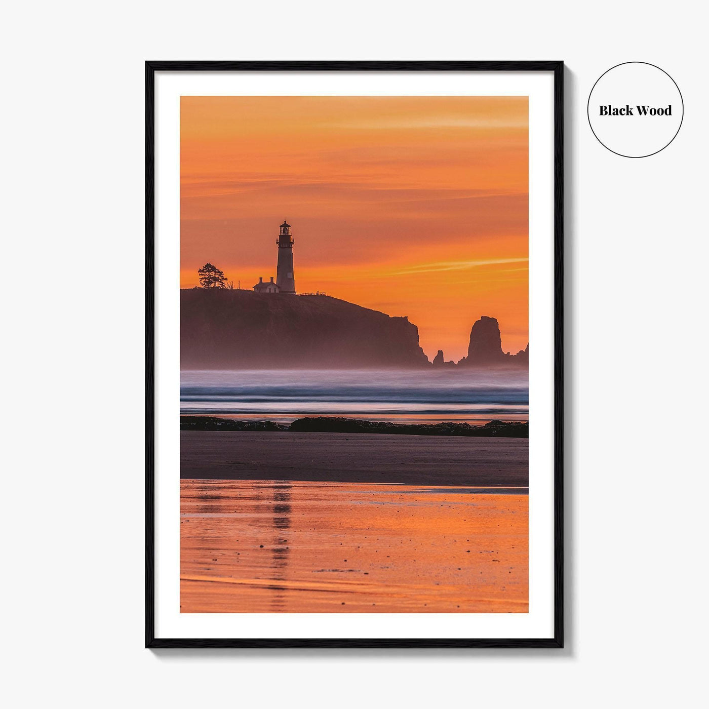 Newport Fine Art Photo Print, Yaquina Head Lighthouse, Oregon Coast, USA Wall Poster