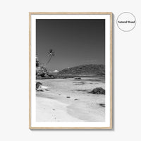 Lalomanu Beach Black and White Fine Art Photo Print, Samoa, Upolu, Wall Poster