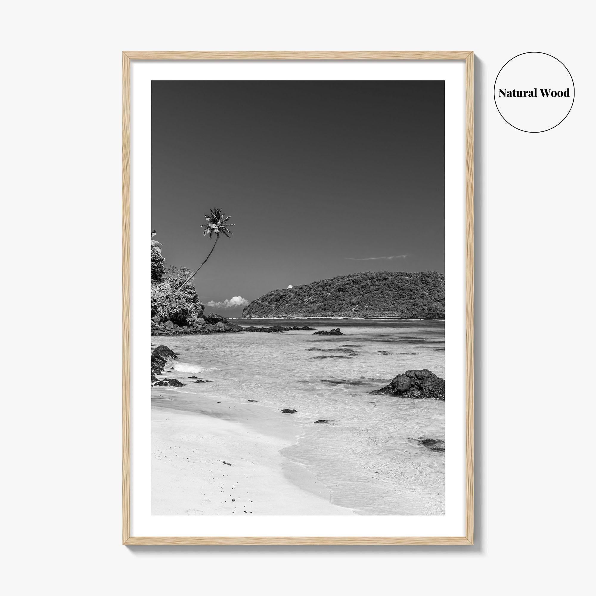 Lalomanu Beach Black and White Fine Art Photo Print, Samoa, Upolu, Wall Poster