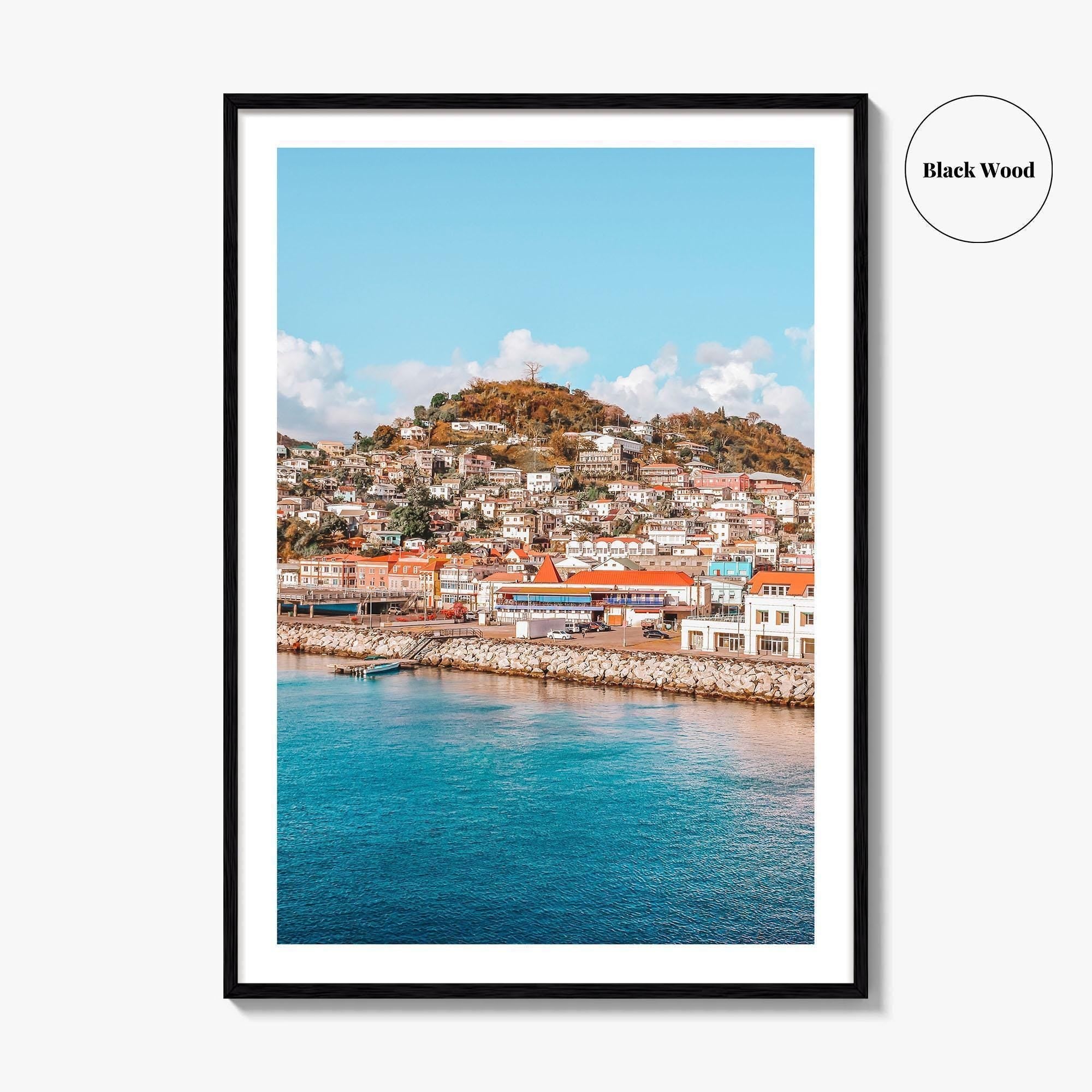 Grenada Fine Art Photo Print, St George's Cruise Port, Caribbean Wall Decor Poster