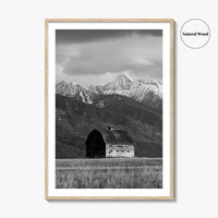 Pablo Montana Black and White Fine Art Photo Print, Mission Valley Barn USA Poster
