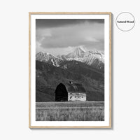 Pablo Montana Black and White Fine Art Photo Print, Mission Valley Barn USA Poster