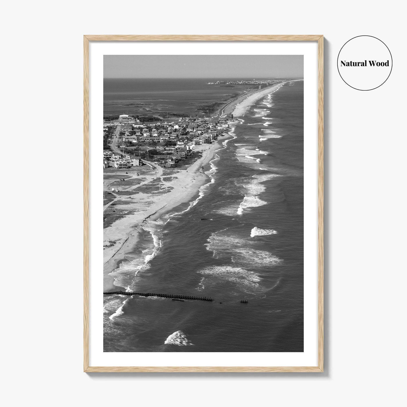 Outer Banks Black and White Fine Art Photo Print, Hatteras Island, North Carolina Poster