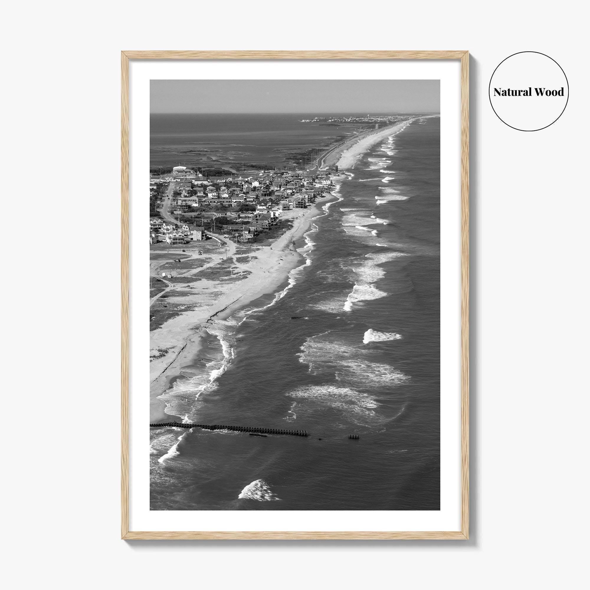 Outer Banks Black and White Fine Art Photo Print, Hatteras Island, North Carolina Poster