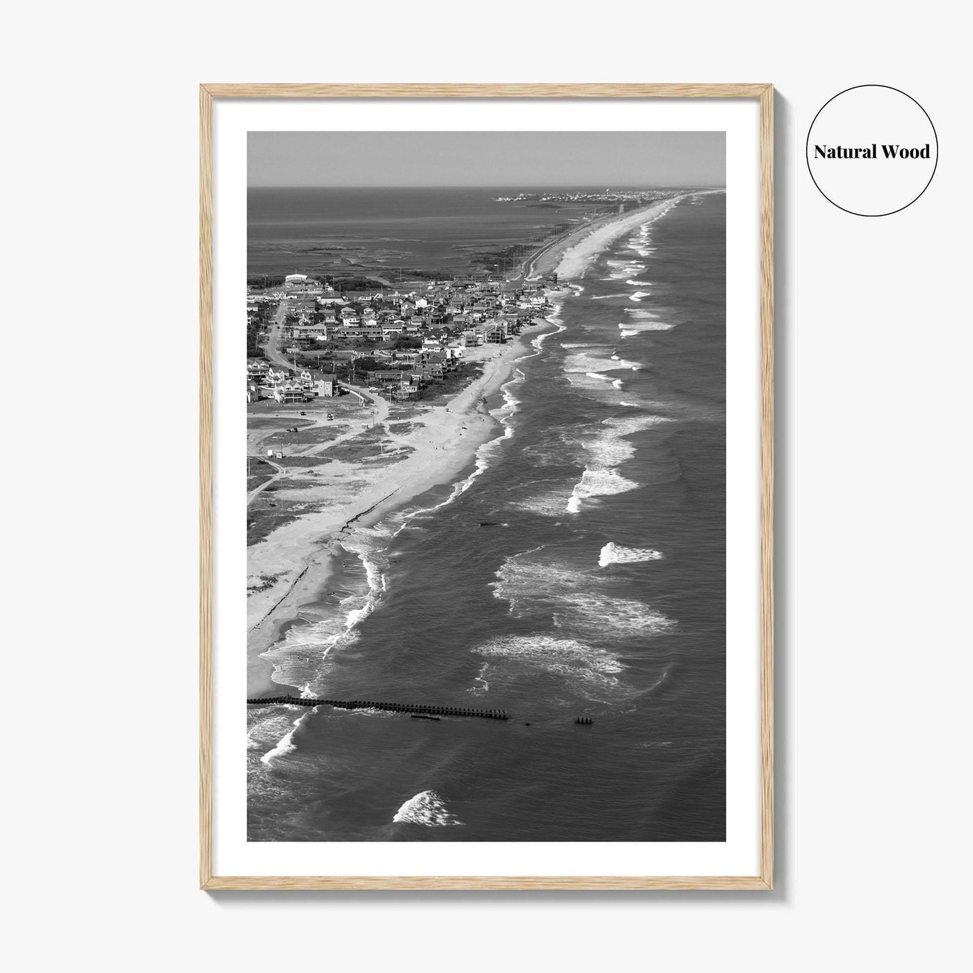 Outer Banks Black and White Fine Art Photo Print, Hatteras Island, North Carolina Poster