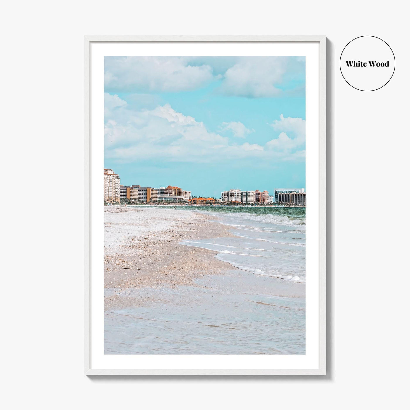 Marco Island Skyline Fine Art Photo Print, South Beach Ocean, Florida USA Poster