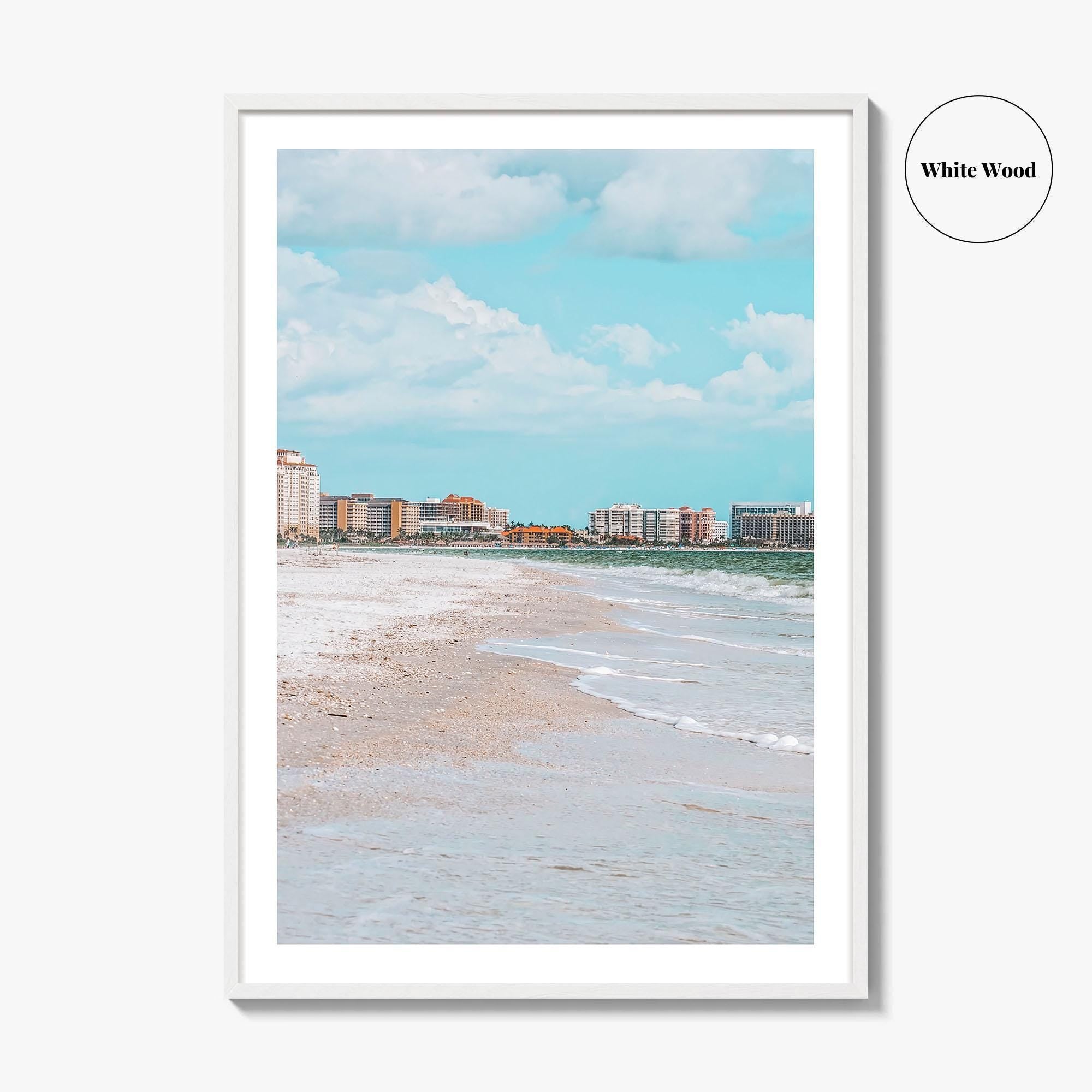 Marco Island Skyline Fine Art Photo Print, South Beach Ocean, Florida USA Poster