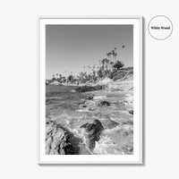 Laguna Beach Black and White Fine Art Photo Print, Orange County California Poster