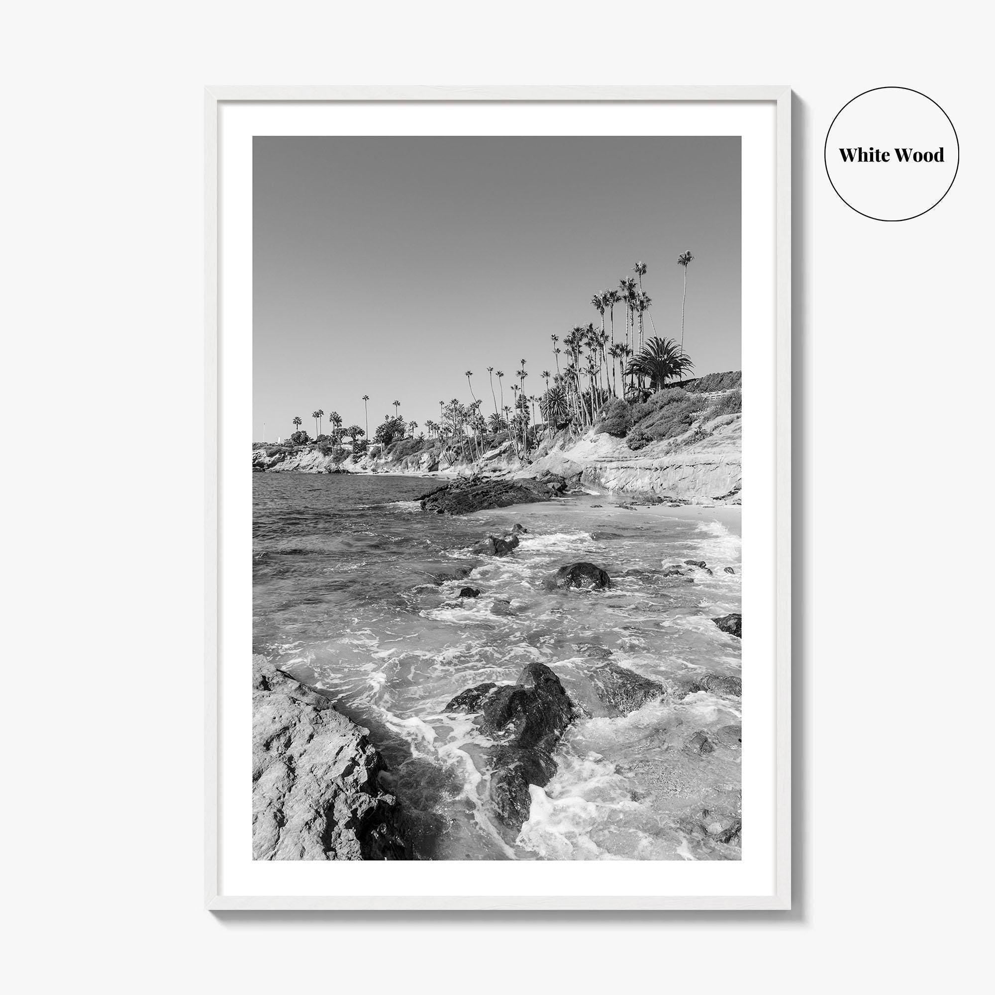 Laguna Beach Black and White Fine Art Photo Print, Orange County California Poster