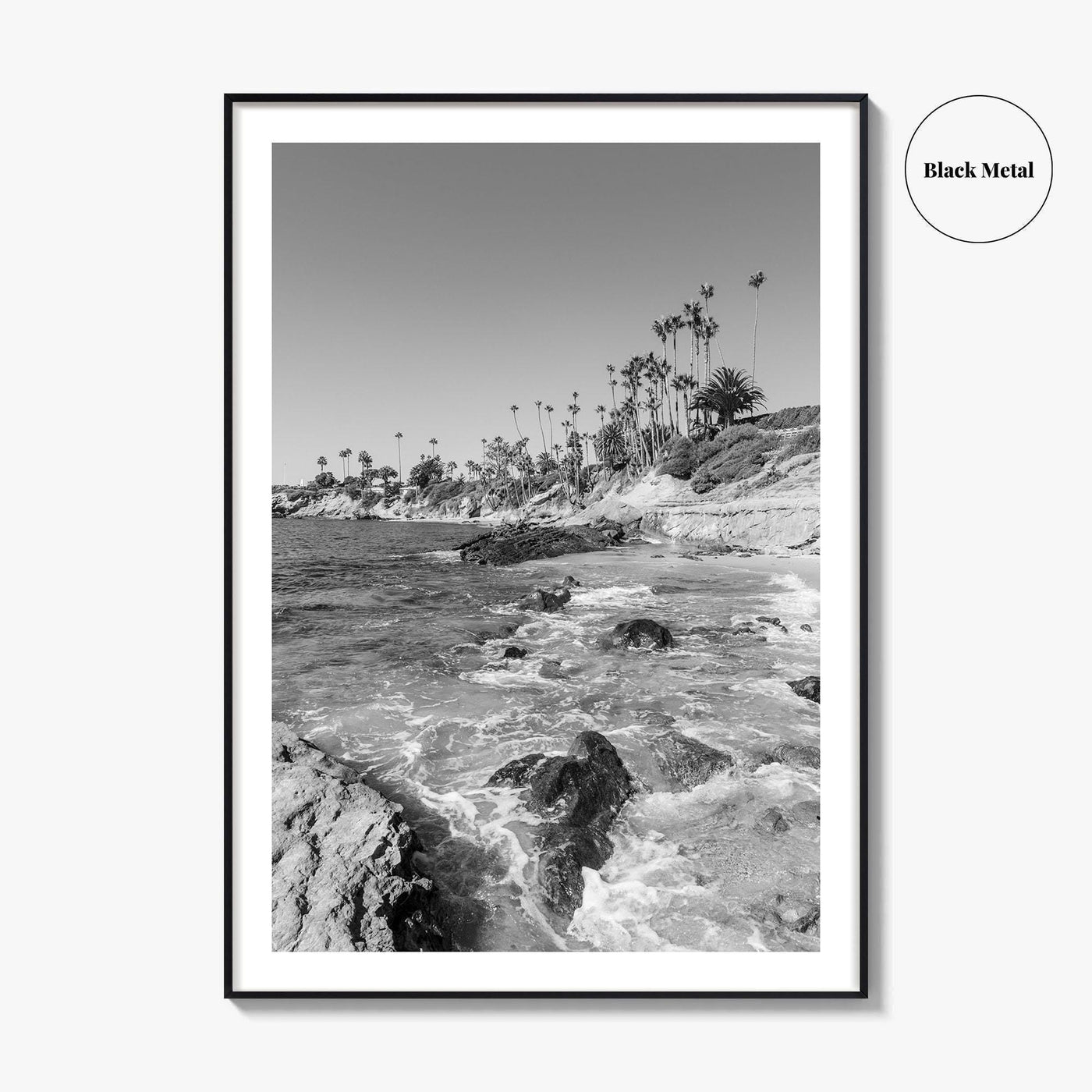 Laguna Beach Black and White Fine Art Photo Print, Orange County California Poster
