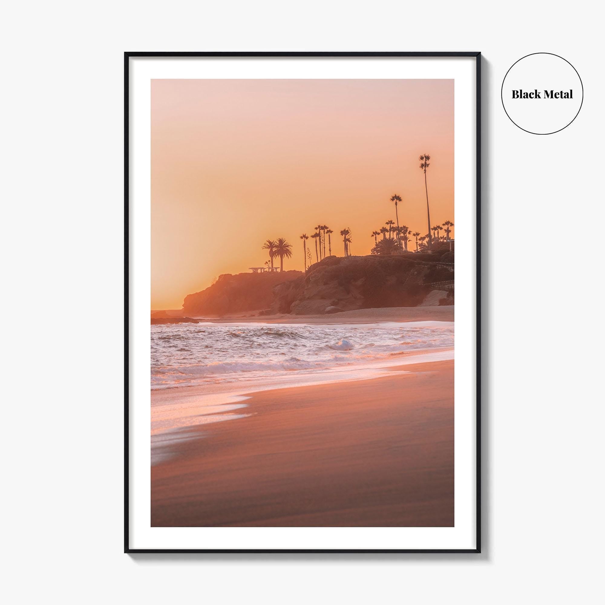 Laguna Beach Golden Fine Art Photo Print, Orange County California, Ocean Waves Wall Decor
