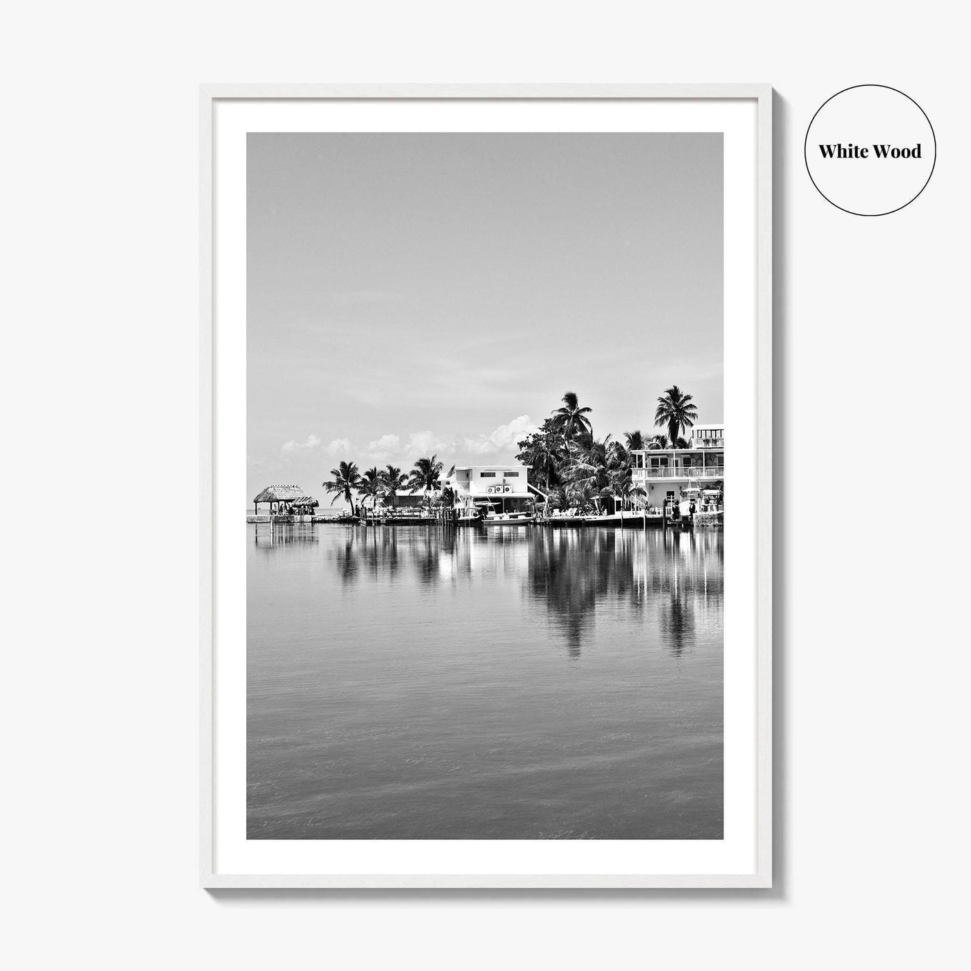Key West Black and White Fine Art Photo Print, Florida Keys Poster
