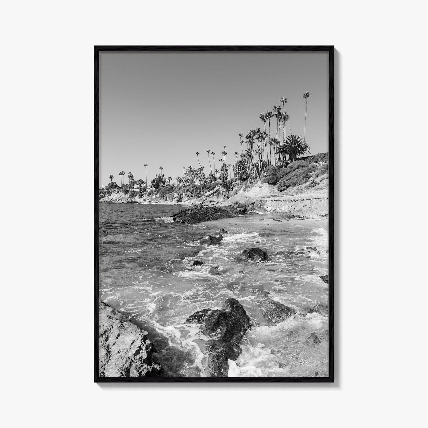Laguna Beach Black and White Fine Art Photo Print, Orange County California Poster