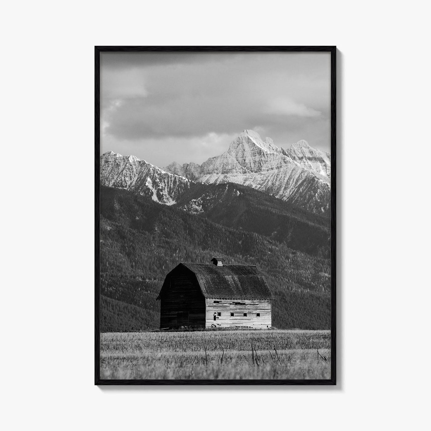 Pablo Montana Black and White Fine Art Photo Print, Mission Valley Barn USA Poster