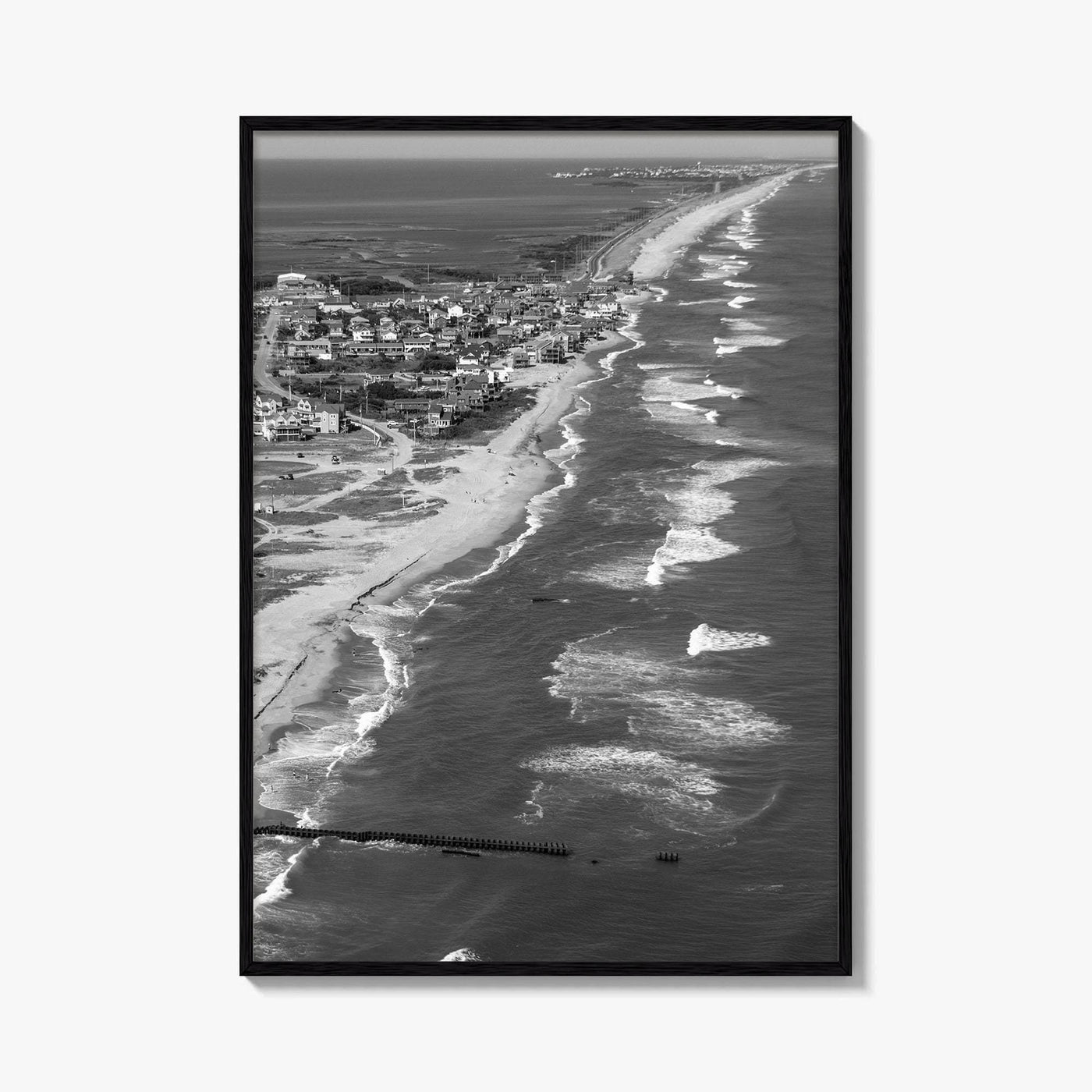 Outer Banks Black and White Fine Art Photo Print, Hatteras Island, North Carolina Poster
