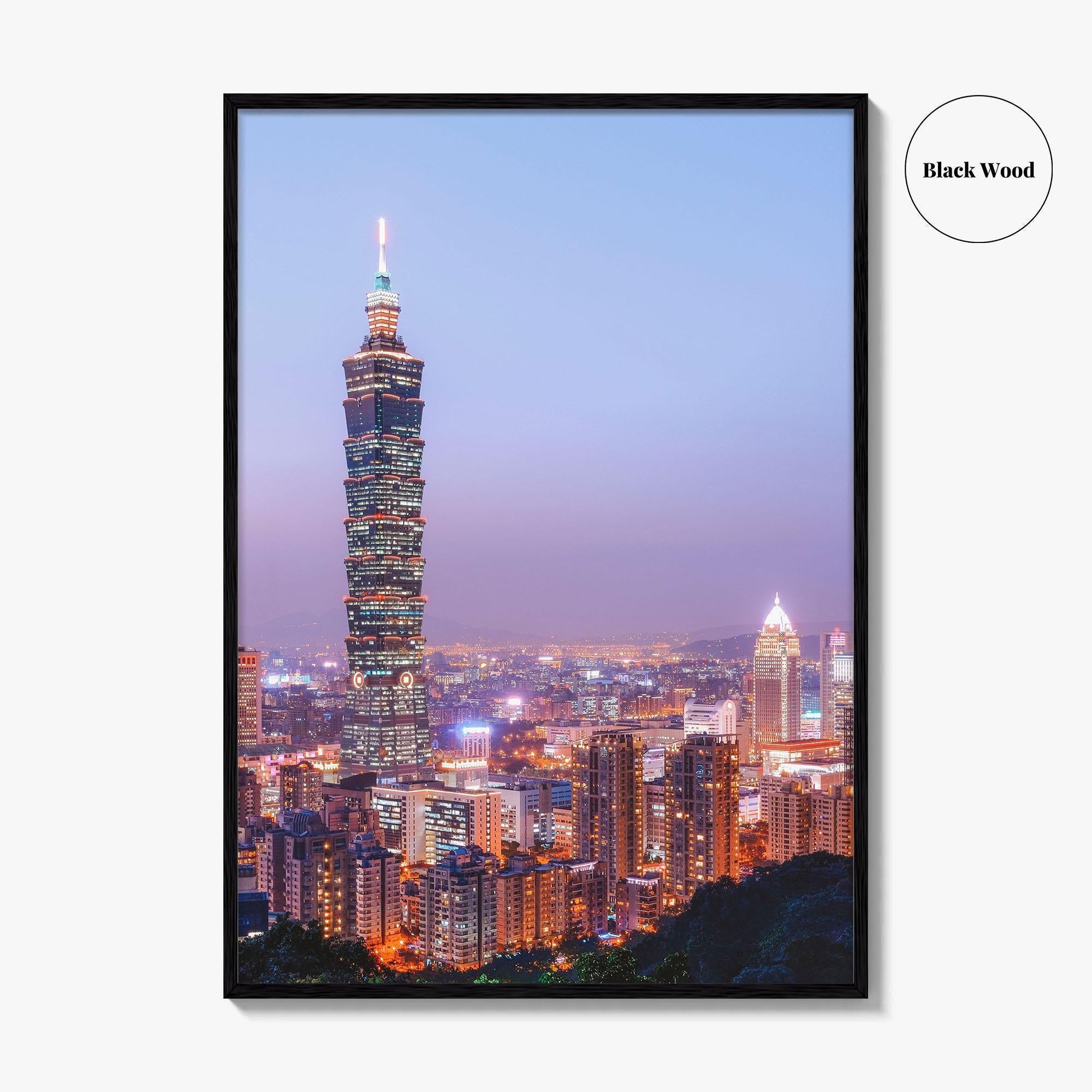 Taipei Skyline Fine Art Photo Print, City, Taiwan Wall Poster