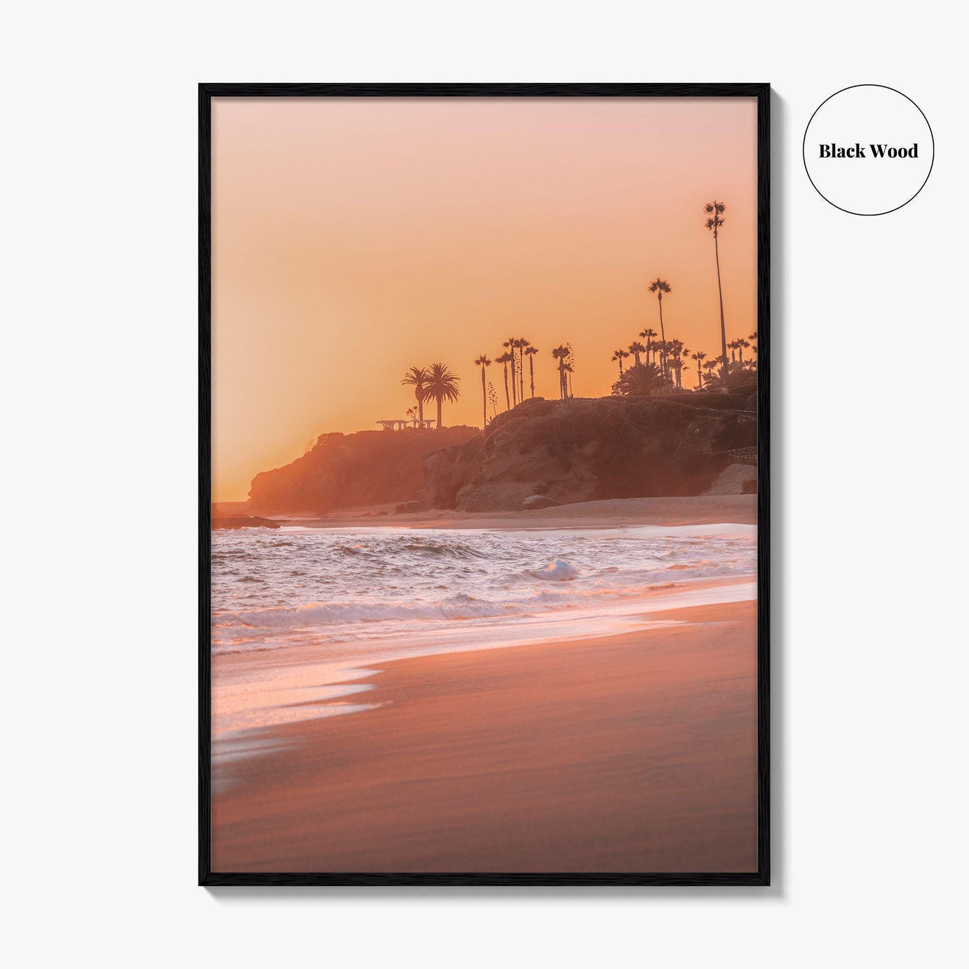 Laguna Beach Golden Fine Art Photo Print, Orange County California, Ocean Waves Wall Decor